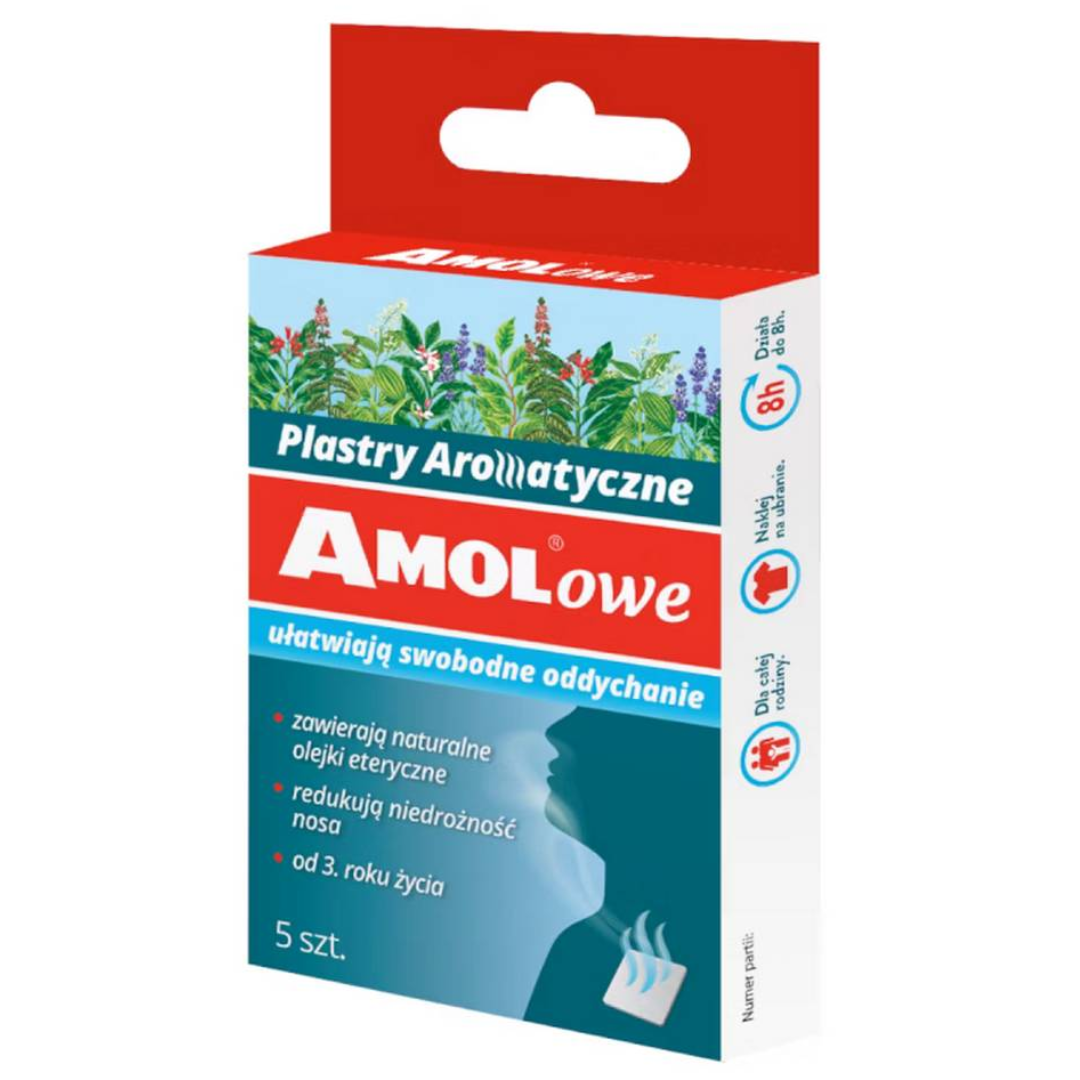Amol Aromatic Patches – 5 Pack – Essential Oil Patches for Nasal Congestion Relief