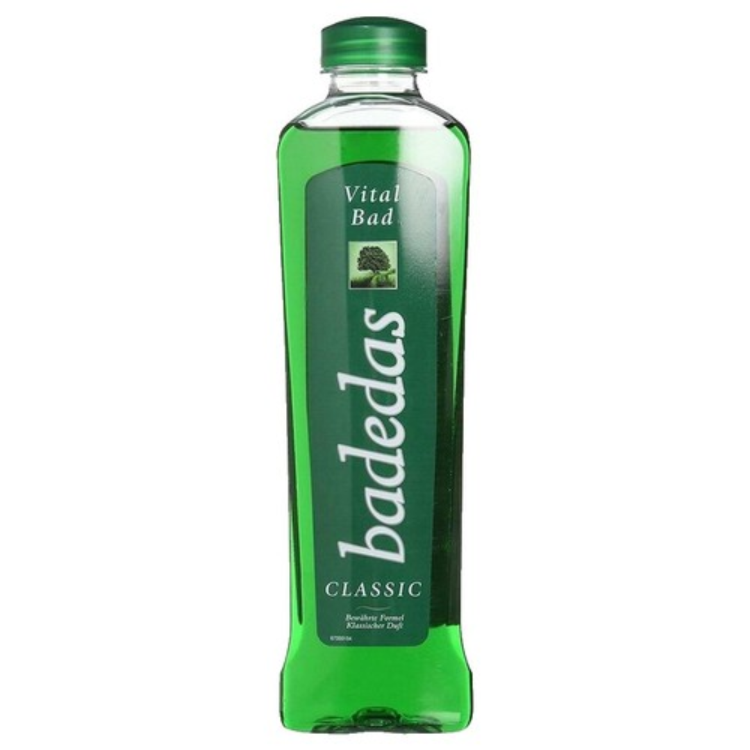 Bottle of Badedas Classic Vital Bath Gel with herbal formula, 750ml.