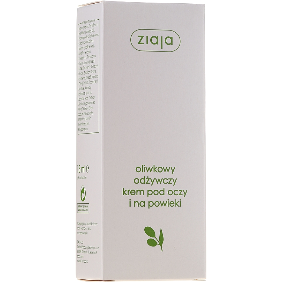 Ziaja olive nourishing eye and eyelid cream 15 ml packaging