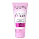 Tube of Eveline Cosmetics Perfect Bright Brightening Face Cleansing Gel with Anti-Spot Complex, pink packaging