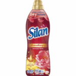 Silan Aromatherapy Sensual Rose fabric softener bottle with essential oils and 24/7 long-lasting perfume.