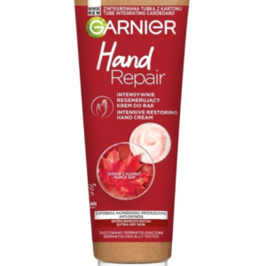 Garnier Hand Repair intensive restoring hand cream tube with maple sap for extra dry skin
