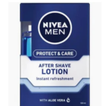 NIVEA MEN Protect & Care After Shave Lotion 100ml with Aloe Vera for instant refreshment and post-shave skin care.