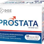 DOZ Product Prostata dietary supplement for men, box containing 60 capsules with small-flowered willowherb for prostate health support.