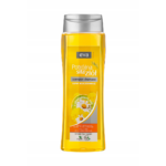 Eva Natura Triple Power Herbs Shampoo for dry, blonde and highlighted hair in a yellow bottle.