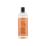 Ziaja Salty Quince Shower Gel in a clear bottle with a black flip-top cap and orange label.