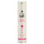 Schwarzkopf Taft Phyto Keratin Strength & Care Hairspray Hold Level 4 aerosol can.