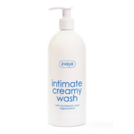 Ziaja Intimate Creamy Wash with Lactobionic Acid in a white pump bottle.