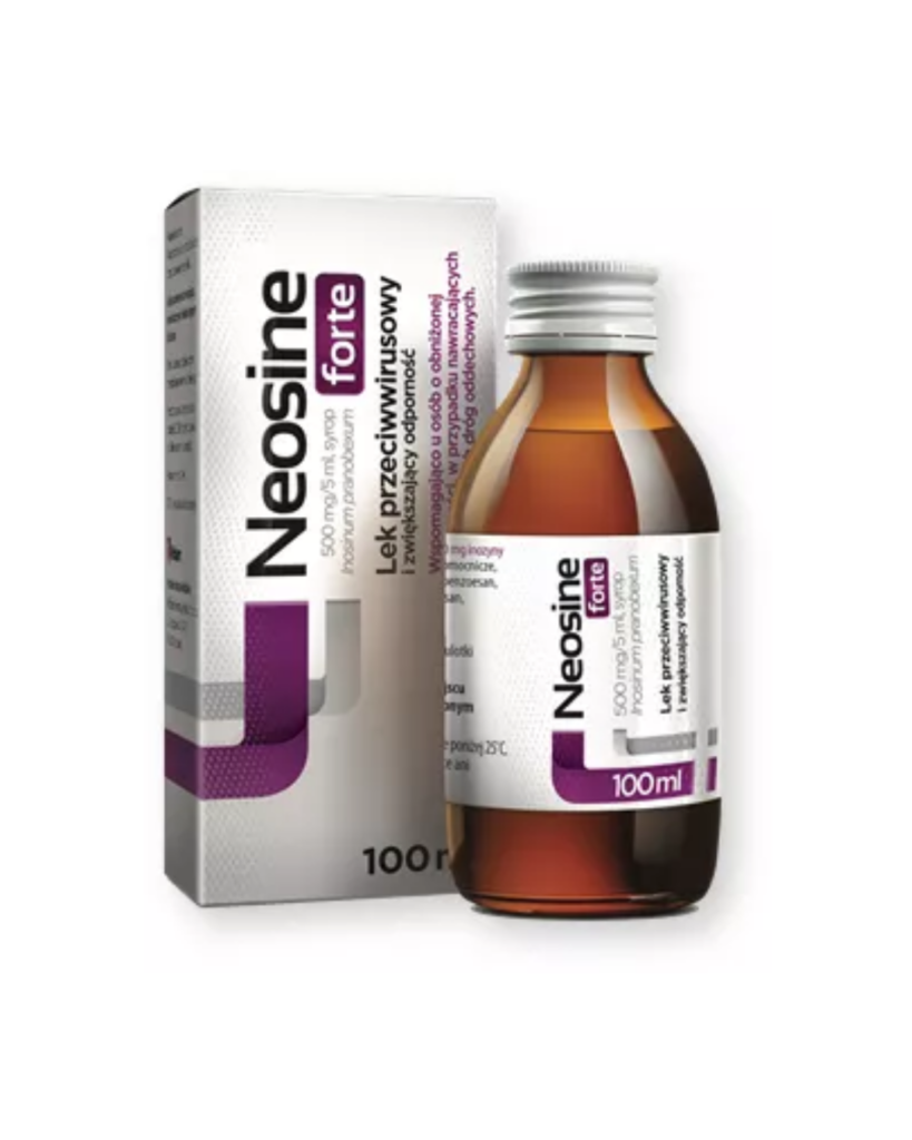 Neosine Forte 500 mg/5 ml Oral Syrup 100 ml – Inosine Pranobex Antiviral Medicine