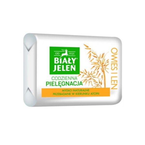 Biały Jeleń Oat and Flax Soap packaging